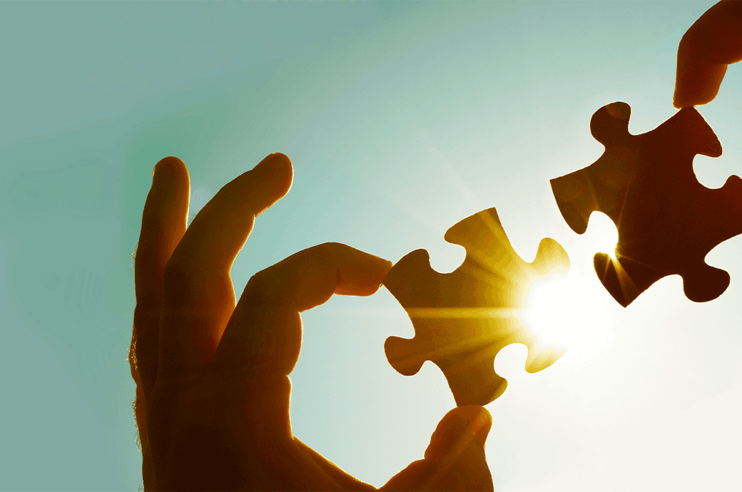 stock puzzel stukjes