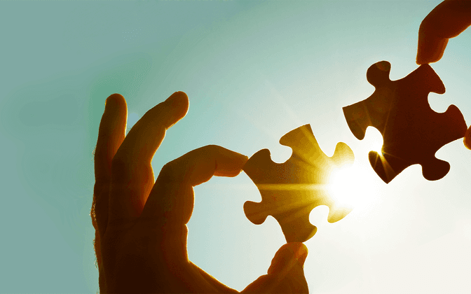 stock puzzel stukjes