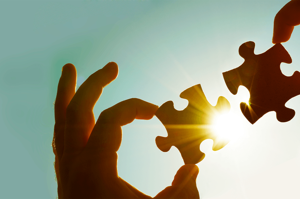 stock puzzel stukjes