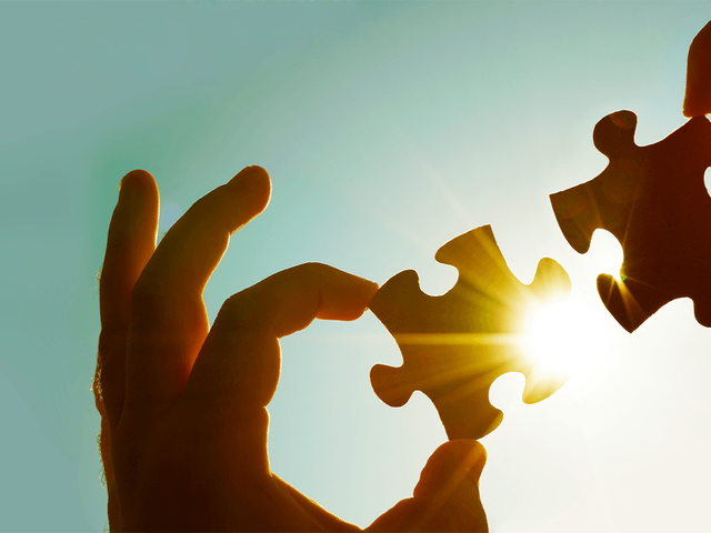 stock puzzel stukjes