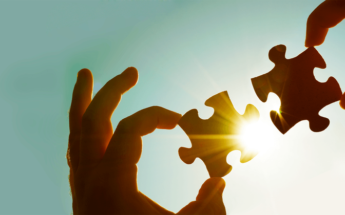 stock puzzel stukjes